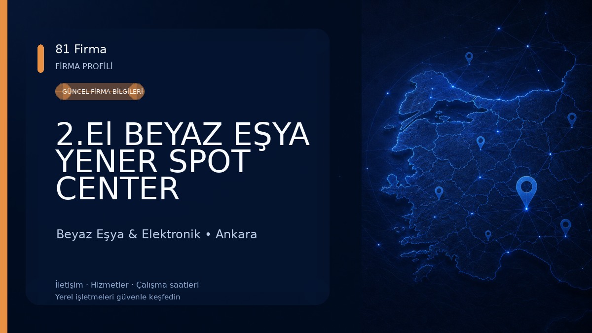 2.El BEYAZ EŞYA YENER SPOT CENTER Beyaz Eşya & Elektronik