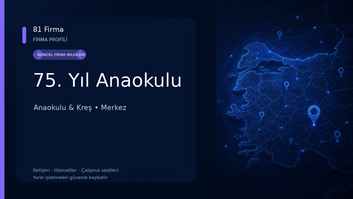 75. Yıl Anaokulu Anaokulu & Kreş