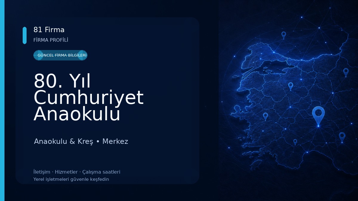 80. Yıl Cumhuriyet Anaokulu Anaokulu & Kreş