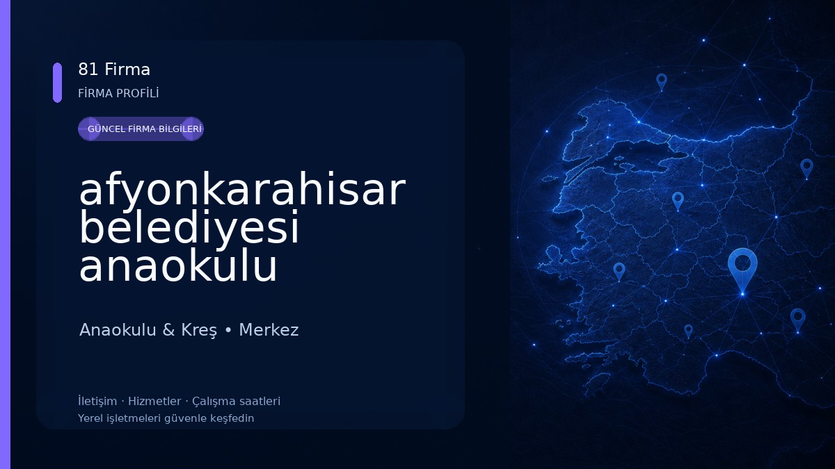 afyonkarahisar belediyesi anaokulu Anaokulu & Kreş