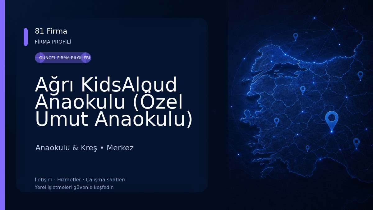 Ağrı KidsAloud Anaokulu (Özel Umut Anaokulu) Anaokulu & Kreş