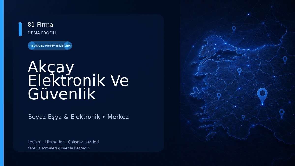 Akçay Elektronik Ve Güvenlik Sistemleri Beyaz Eşya & Elektronik