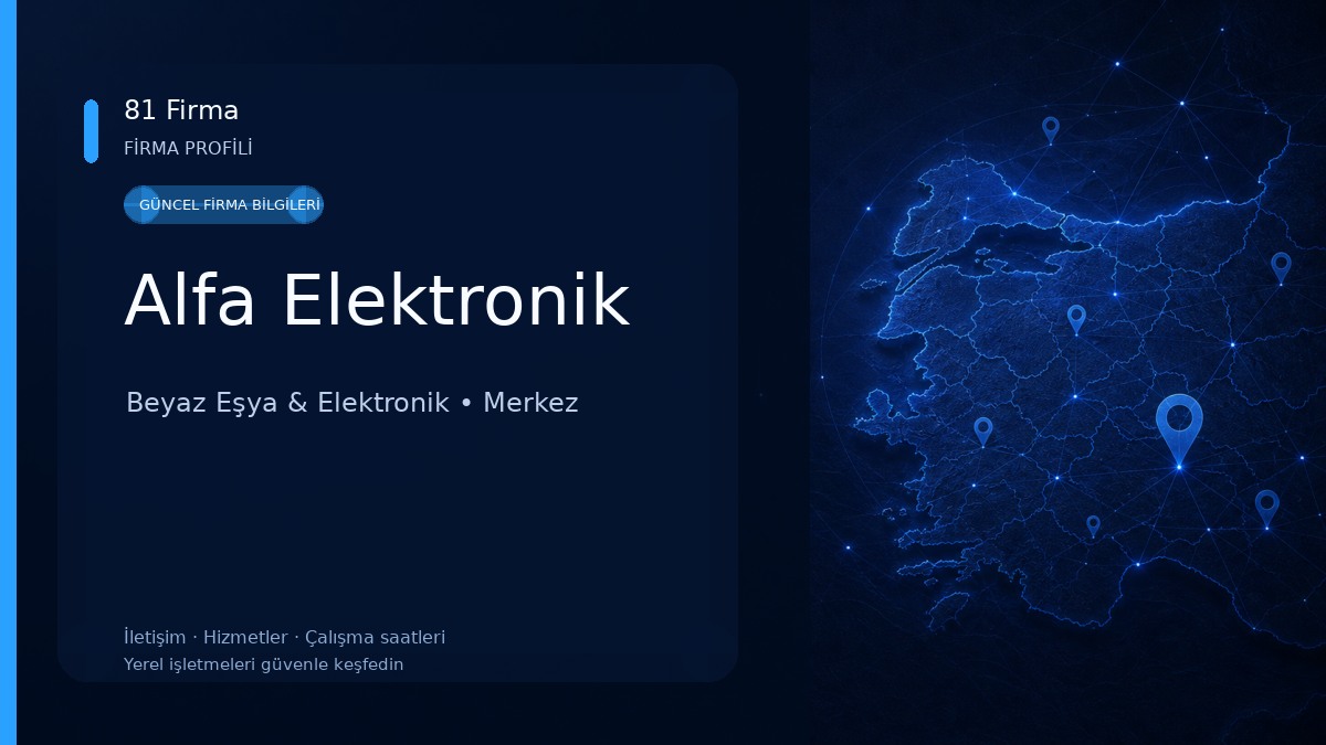 Alfa Elektronik Beyaz Eşya & Elektronik