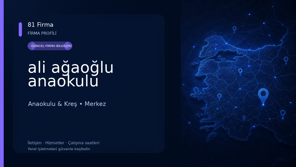 ali ağaoğlu anaokulu Anaokulu & Kreş