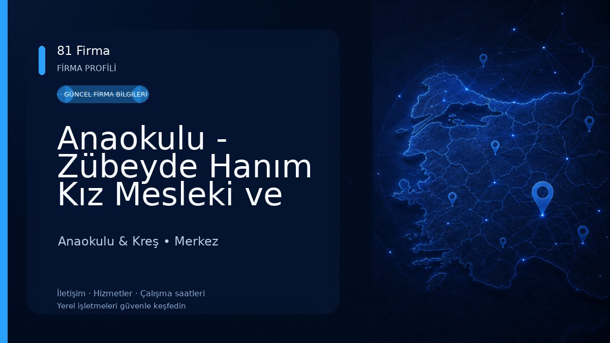 Anaokulu - Zübeyde Hanım Kız Mesleki ve Teknik Anadolu Lisesi Uygulama Anaokulu Anaokulu & Kreş