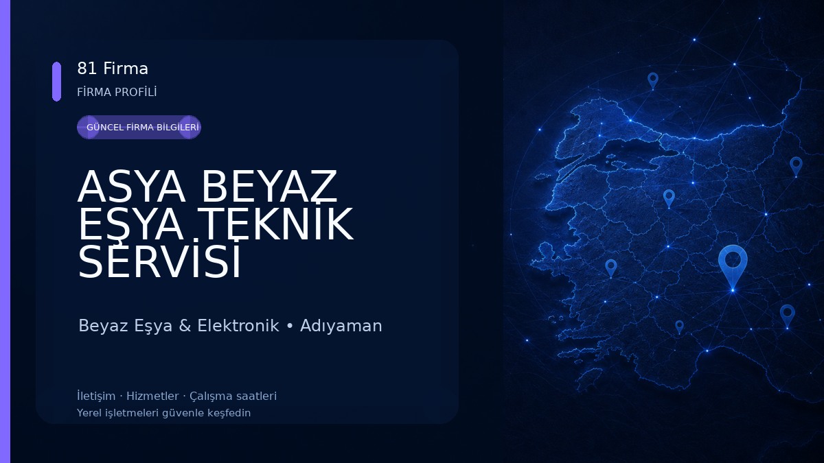 ASYA BEYAZ EŞYA TEKNİK SERVİSİ