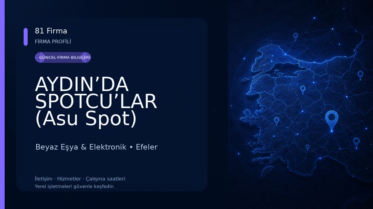 AYDIN’DA SPOTCU’LAR (Asu Spot) Aydın’da Spotcu -Beyaz Eşya- Mobilya- ikinci El eşya -Elektronik- EV EŞYASINA DAİR HERŞEY