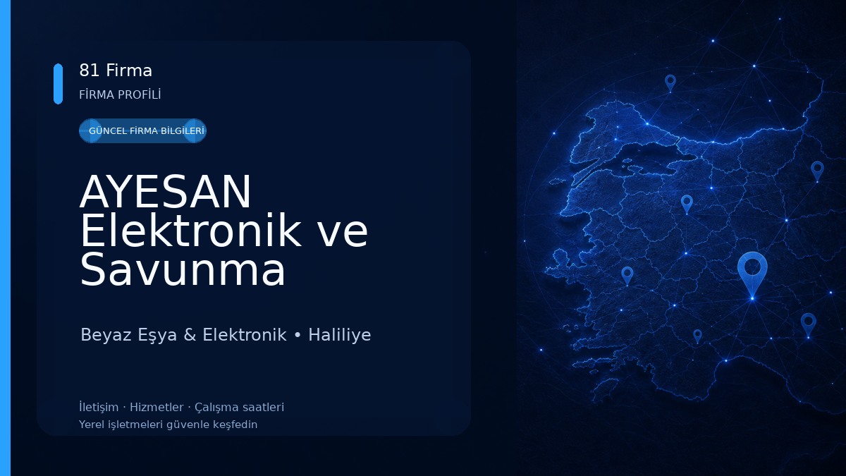 AYESAN Elektronik ve Savunma Teknolojileri Beyaz Eşya & Elektronik