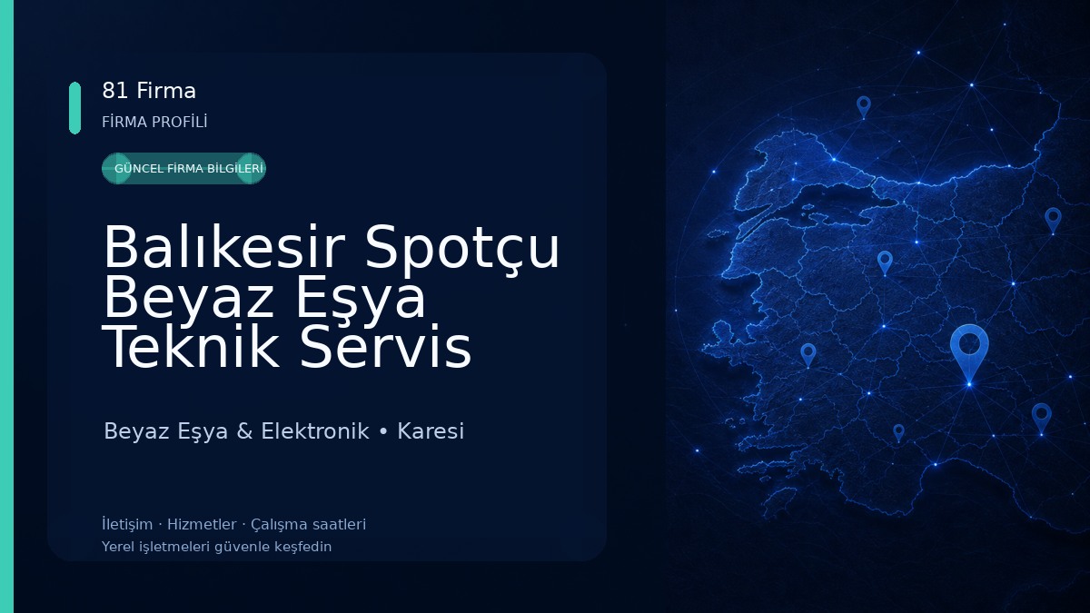 Balıkesir Spotçu Beyaz Eşya Teknik Servis Kombi Klima Tamir Bakım ve Onarım CANDTM Beyaz Eşya & Elektronik