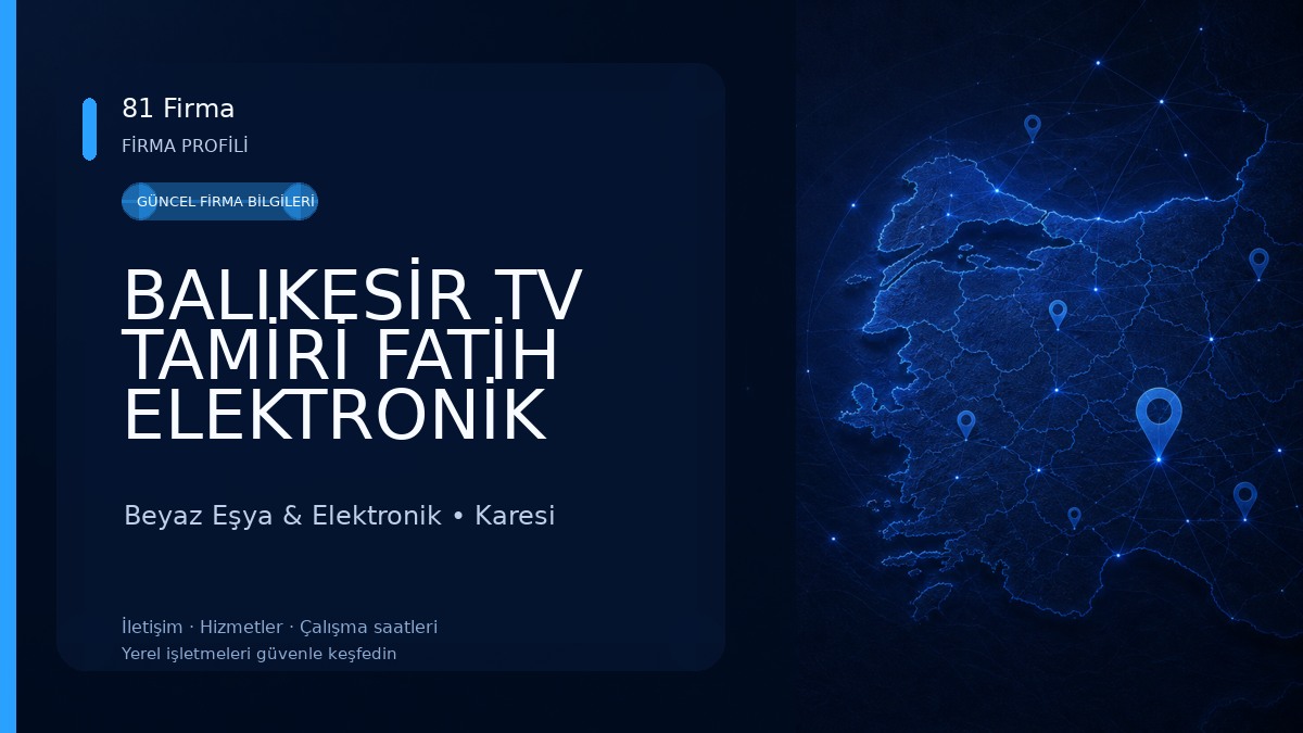 BALIKESİR TV TAMİRİ FATİH ELEKTRONİK
