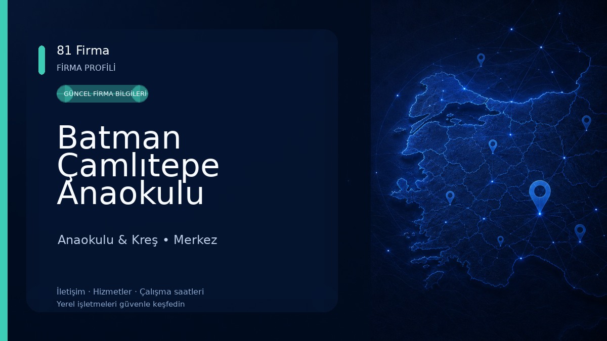 Batman Çamlıtepe Anaokulu