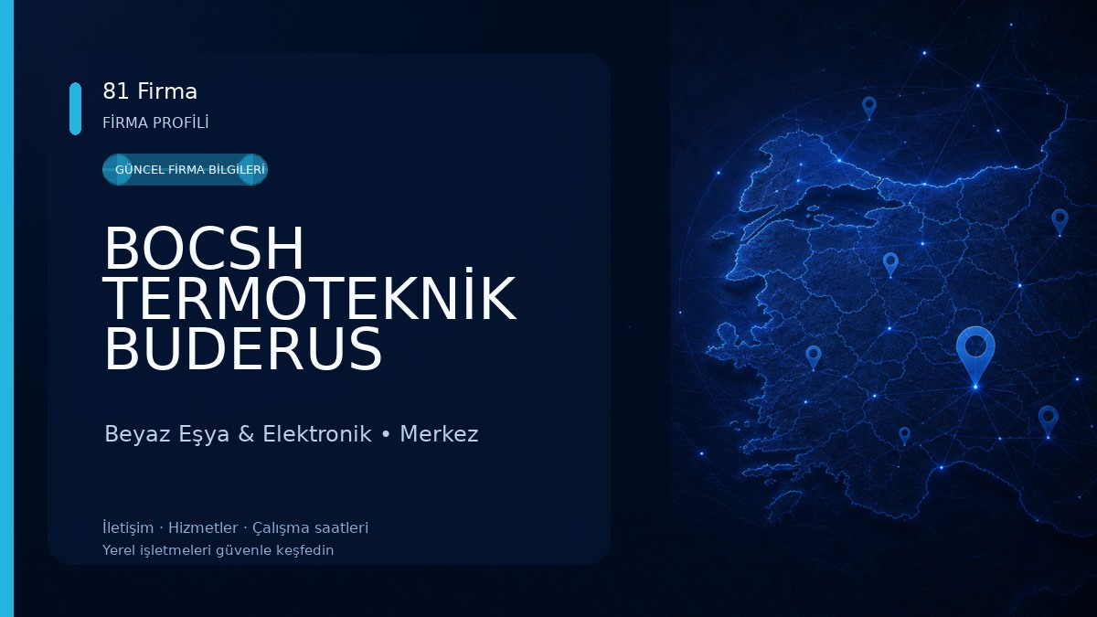BOCSH TERMOTEKNİK BUDERUS YETKİLİ SERVİS Beyaz Eşya & Elektronik