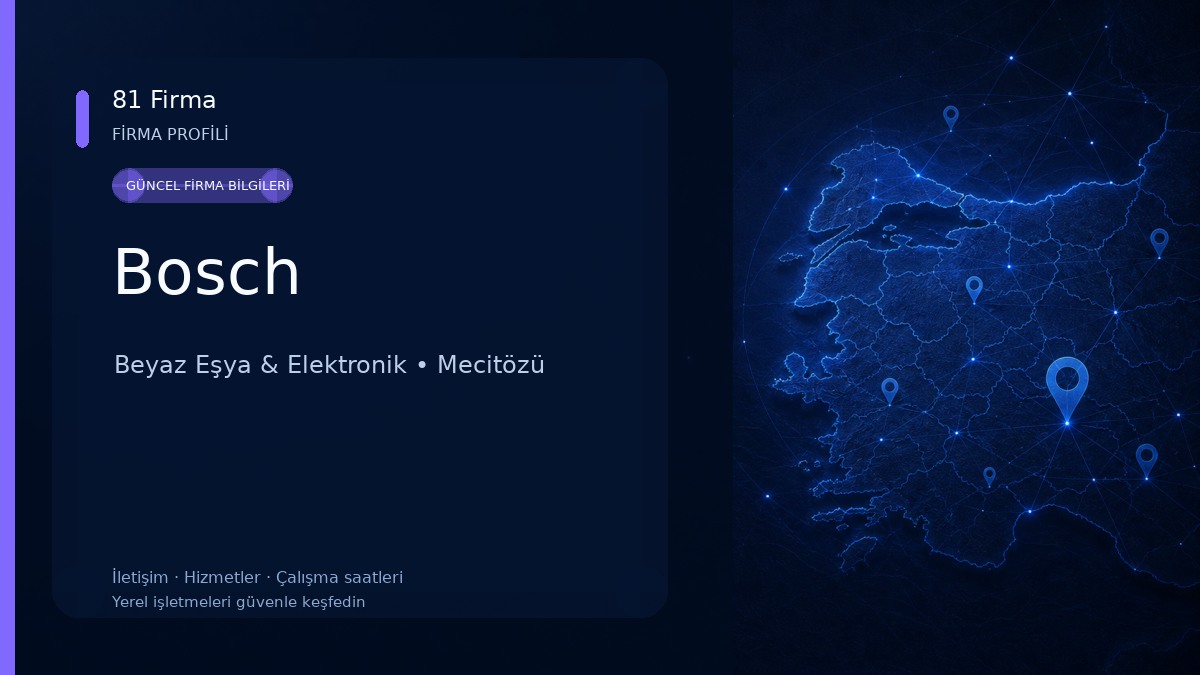 Bosch Beyaz Eşya & Elektronik