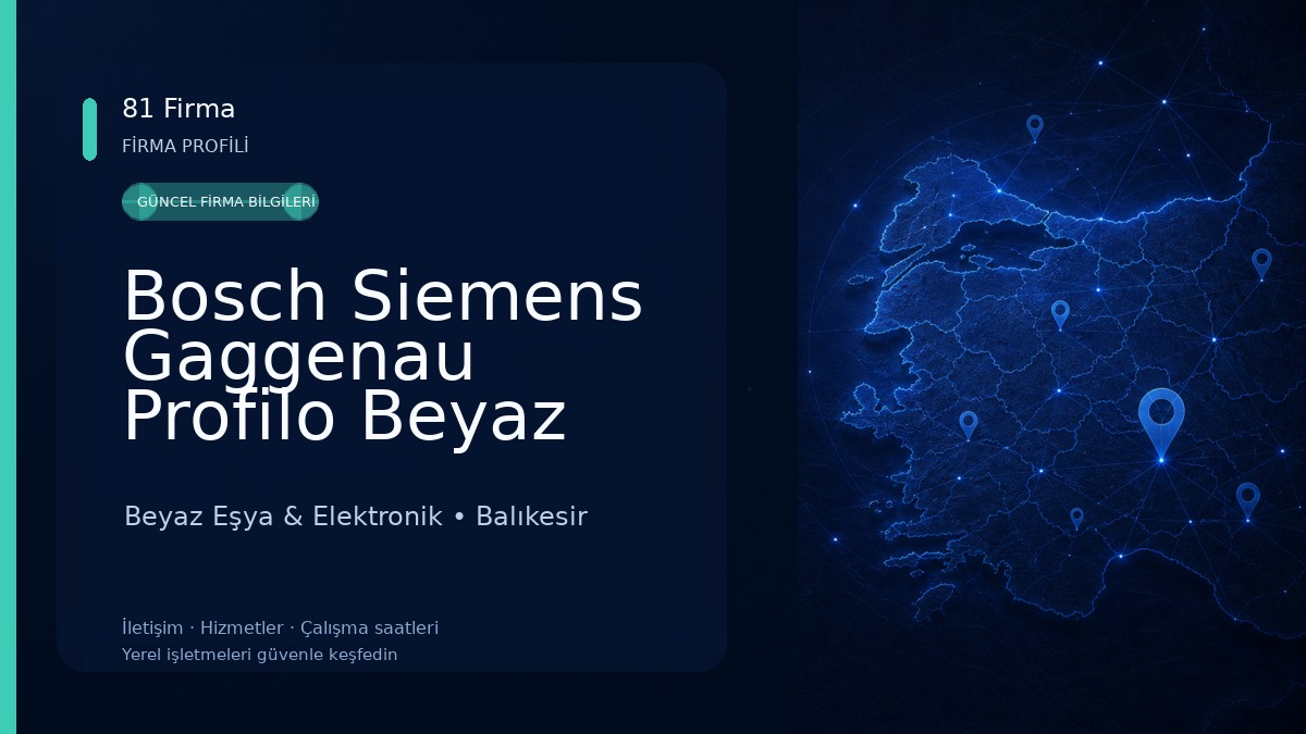 Bosch Siemens Gaggenau Profilo Beyaz Eşya Yetkili Merkez Servis Beyaz Eşya & Elektronik