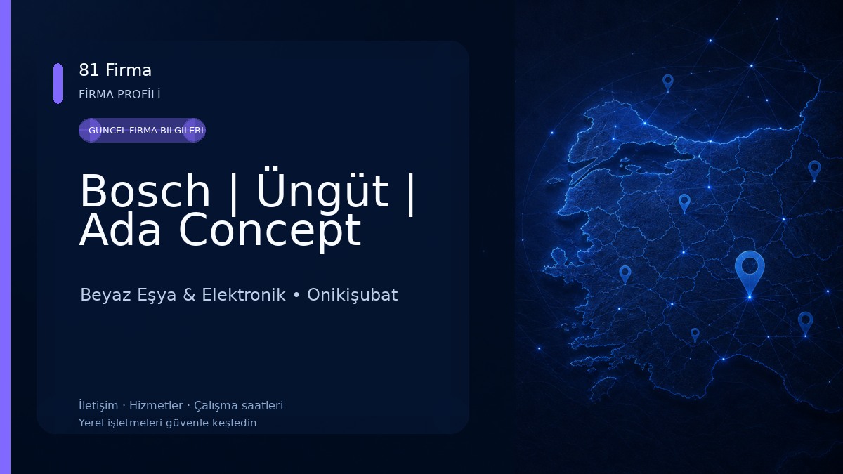 Bosch | Üngüt | Ada Concept Beyaz Eşya & Elektronik