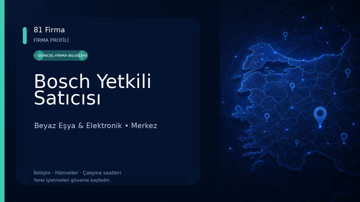 Bosch Yetkili Satıcısı 