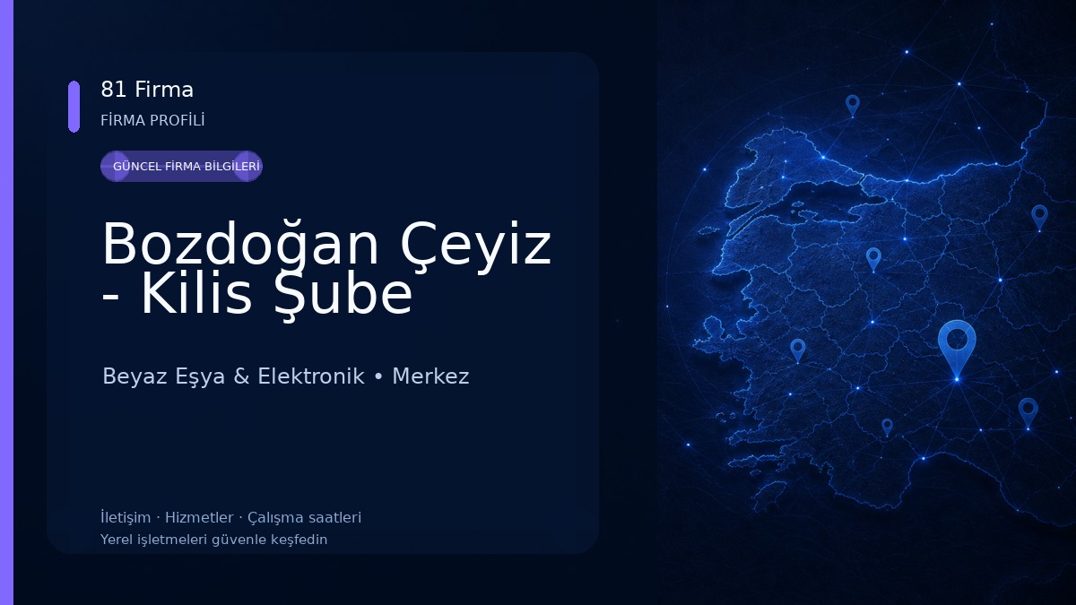 Bozdoğan Çeyiz - Kilis Şube Beyaz Eşya & Elektronik