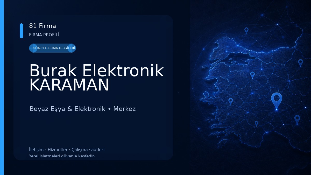 Burak Elektronik KARAMAN 