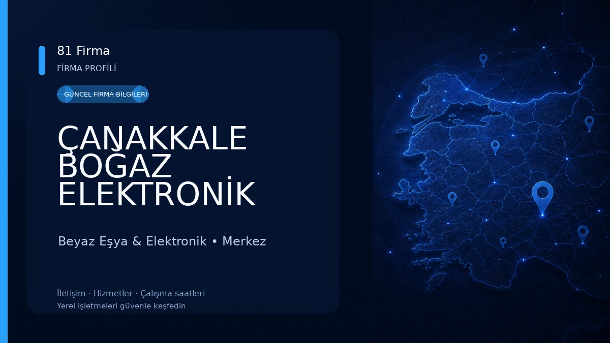 ÇANAKKALE BOĞAZ ELEKTRONİK TELEVİZYON TEKNİK SERVİSİ Beyaz Eşya & Elektronik