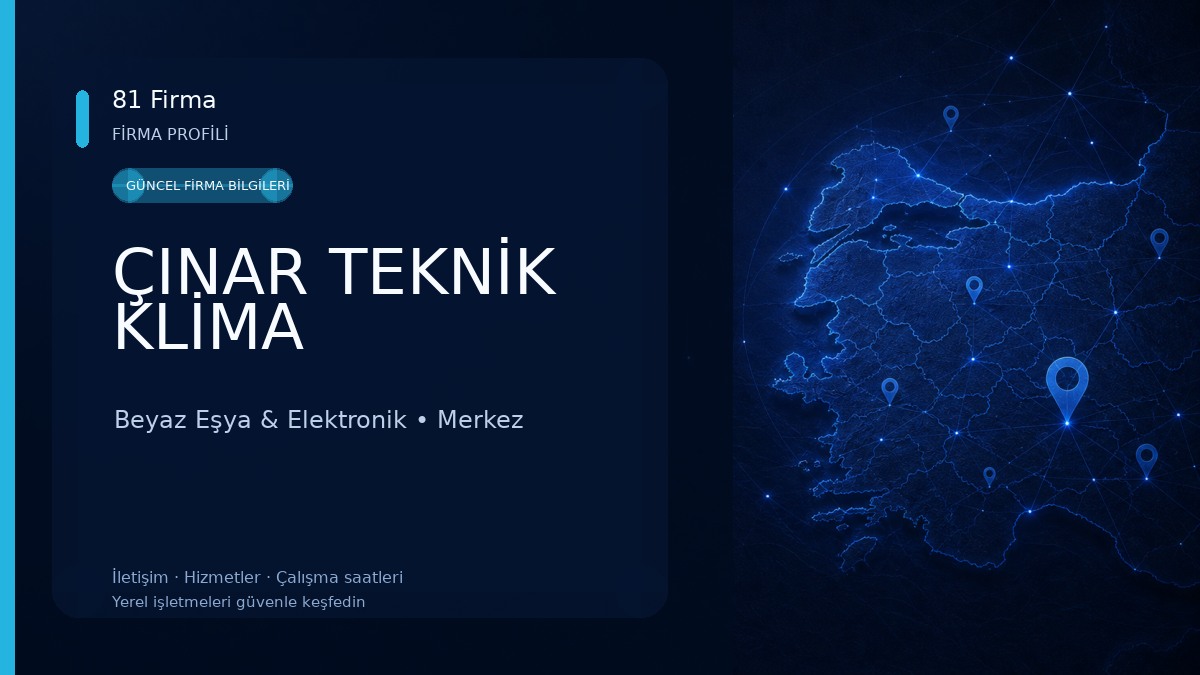 ÇINAR TEKNİK KLİMA Beyaz Eşya & Elektronik