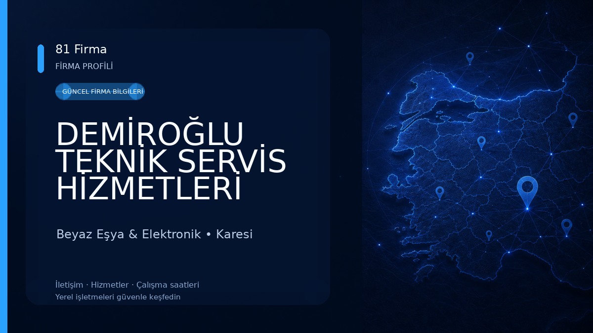 DEMİROĞLU TEKNİK SERVİS HİZMETLERİ Beyaz Eşya & Elektronik