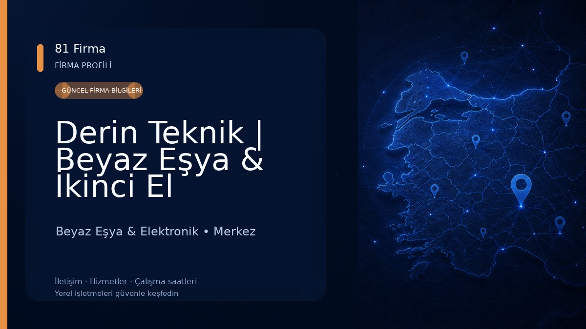 Derin Teknik | Beyaz Eşya & İkinci El