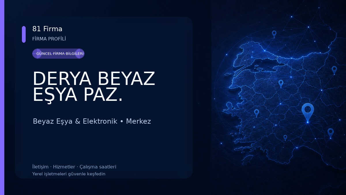 DERYA BEYAZ EŞYA PAZ. Beyaz Eşya & Elektronik