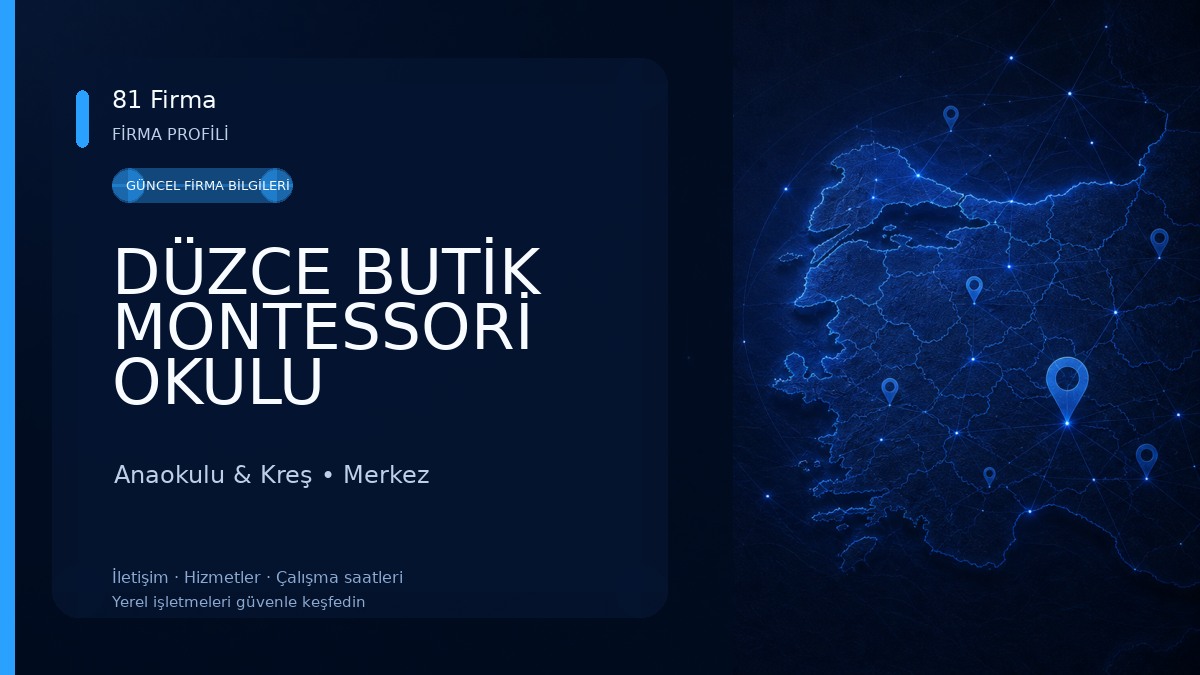 DÜZCE BUTİK MONTESSORİ OKULU TUBA'NIN DÜNYASI Anaokulu & Kreş