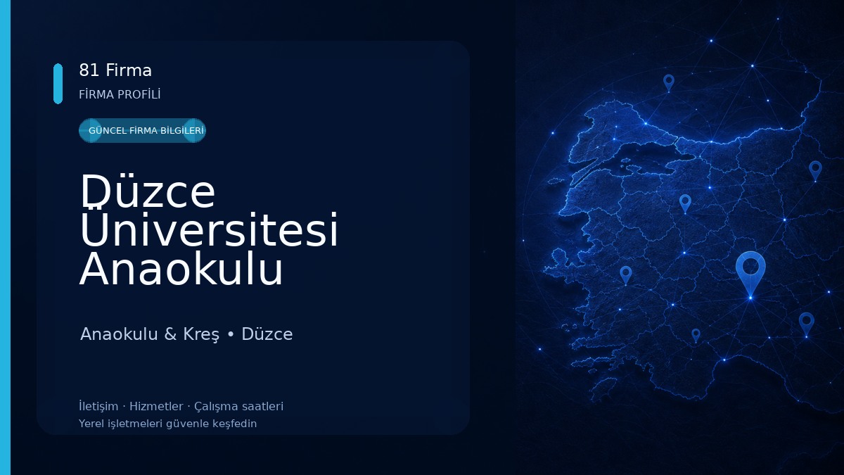Düzce Üniversitesi Anaokulu 