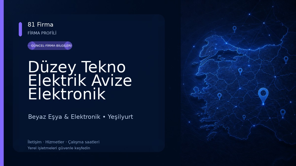 Düzey Tekno Elektrik Avize Elektronik AUDİO Görüntülü Diafon Yetkili servis Beyaz Eşya & Elektronik