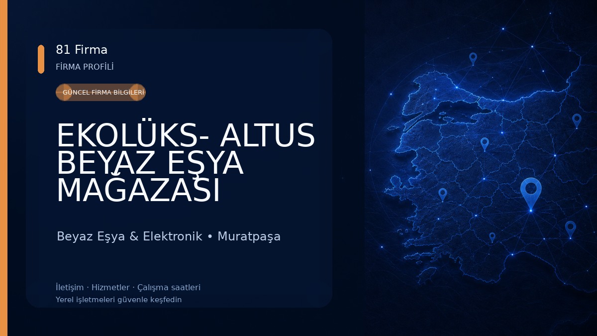 EKOLÜKS- ALTUS BEYAZ EŞYA MAĞAZASI Beyaz Eşya & Elektronik