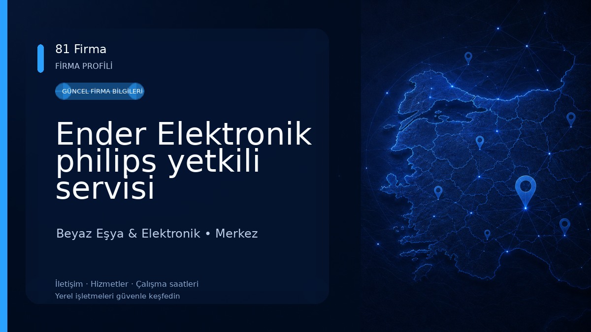 Ender Elektronik philips yetkili servisi Beyaz Eşya & Elektronik