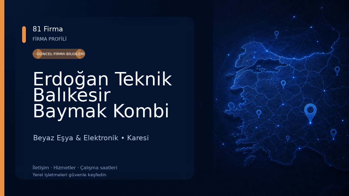 Erdoğan Teknik Balıkesir Baymak Kombi Klima Yetkili Servisi Beyaz Eşya & Elektronik