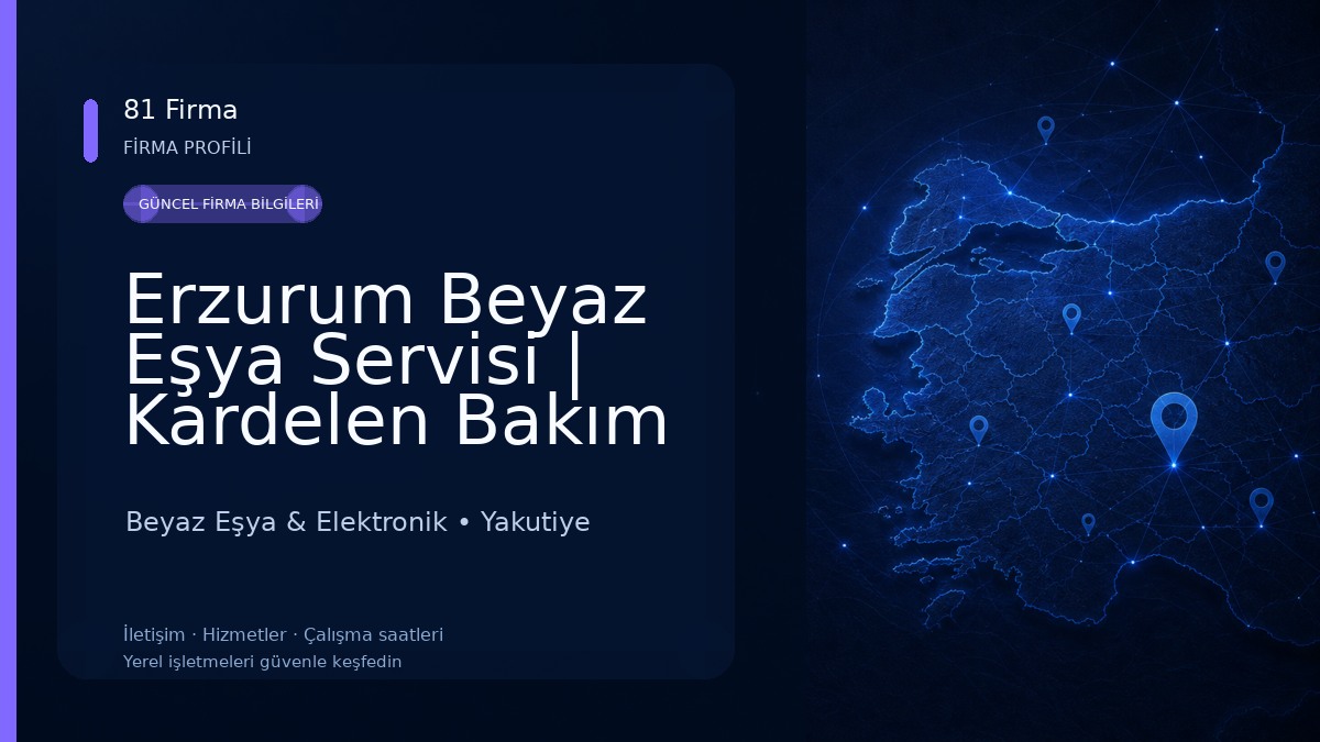 Erzurum Beyaz Eşya Servisi | Kardelen Bakım Onarım