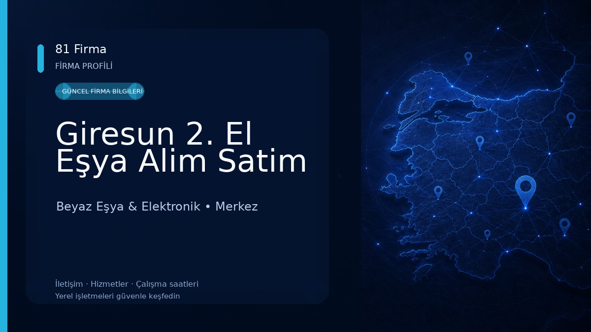 Giresun 2. El Eşya Alim Satim