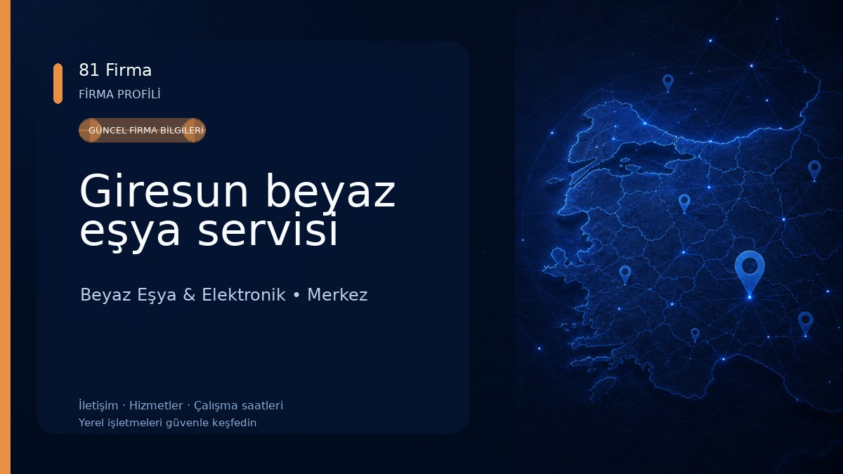 Giresun beyaz eşya servisi