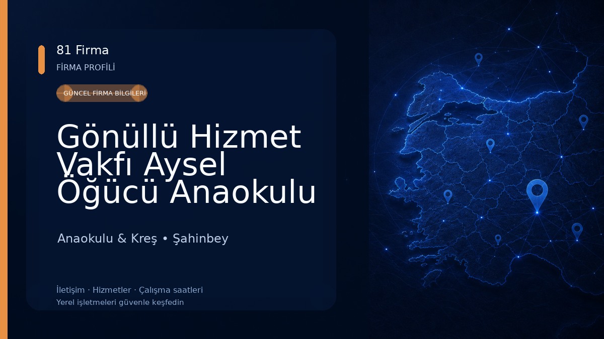 Gönüllü Hizmet Vakfı Aysel Öğücü Anaokulu Anaokulu & Kreş