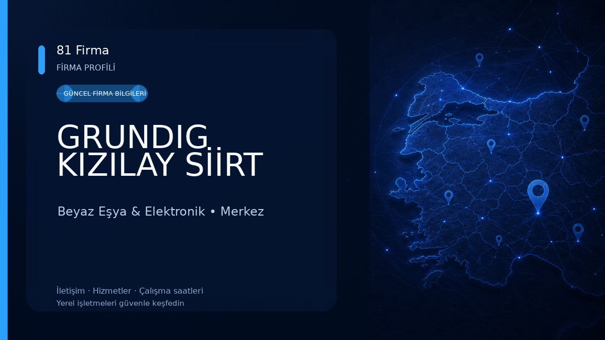 GRUNDIG KIZILAY SİİRT Beyaz Eşya & Elektronik