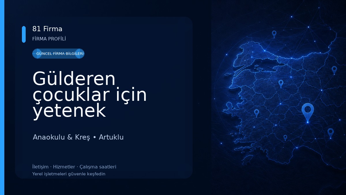 Gülderen çocuklar için yetenek geliştirme salonu Anaokulu & Kreş