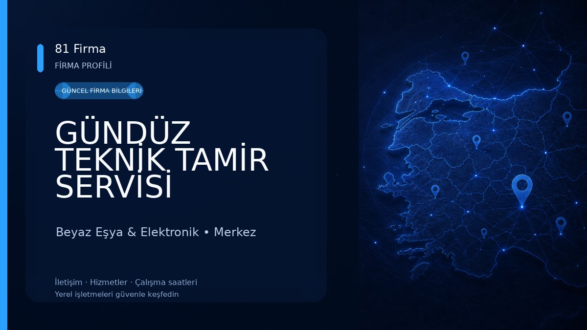 GÜNDÜZ TEKNİK TAMİR SERVİSİ Beyaz Eşya & Elektronik
