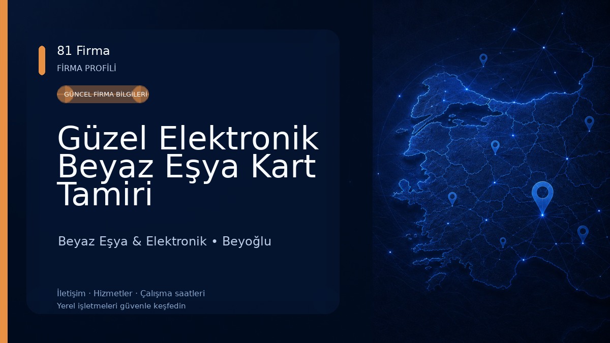 Güzel Elektronik Beyaz Eşya Kart Tamiri Beyaz Eşya & Elektronik