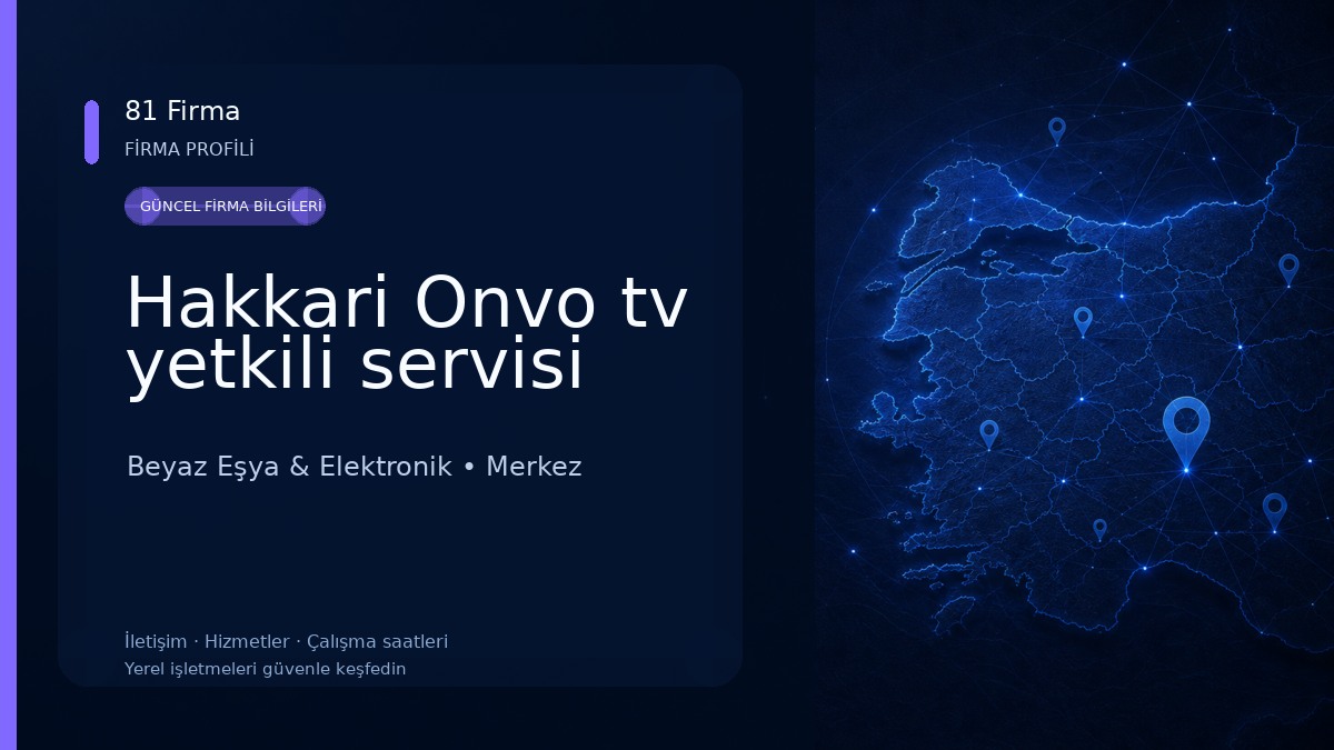 Hakkari Onvo tv yetkili servisi Beyaz Eşya & Elektronik