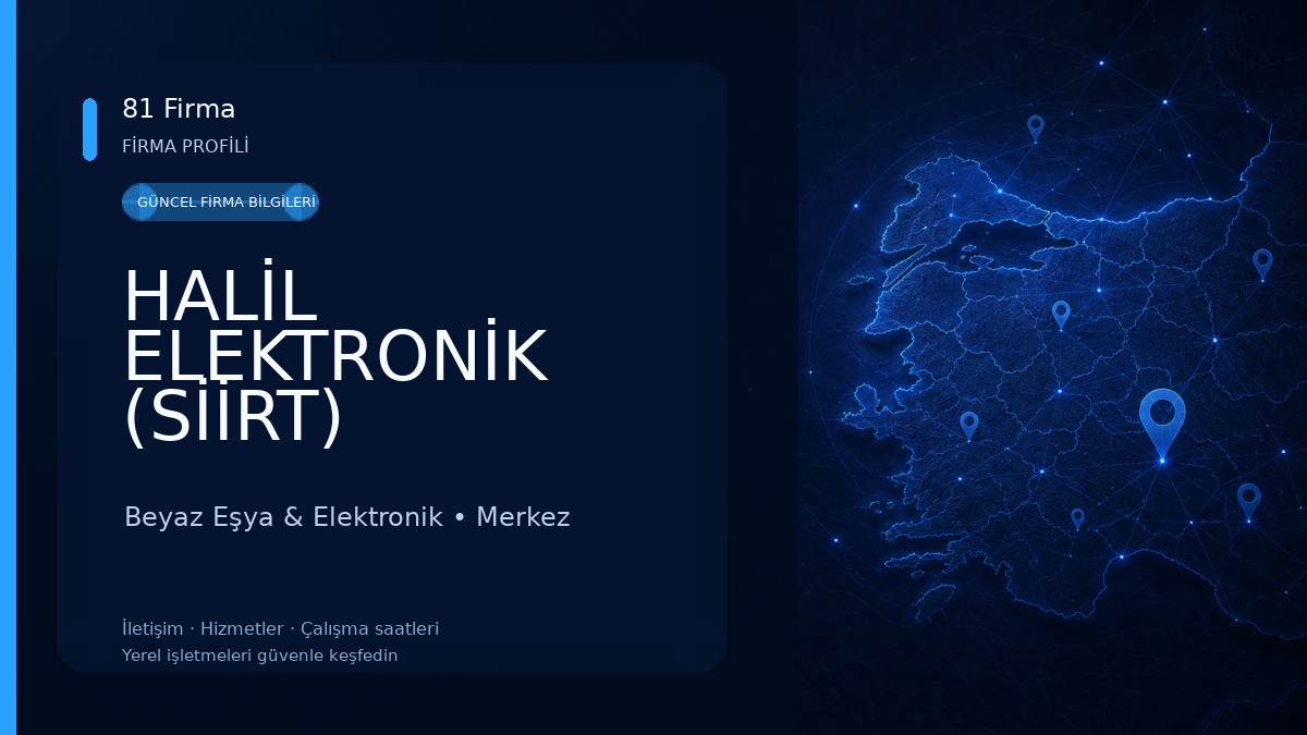 HALİL ELEKTRONİK (SİİRT) Beyaz Eşya & Elektronik