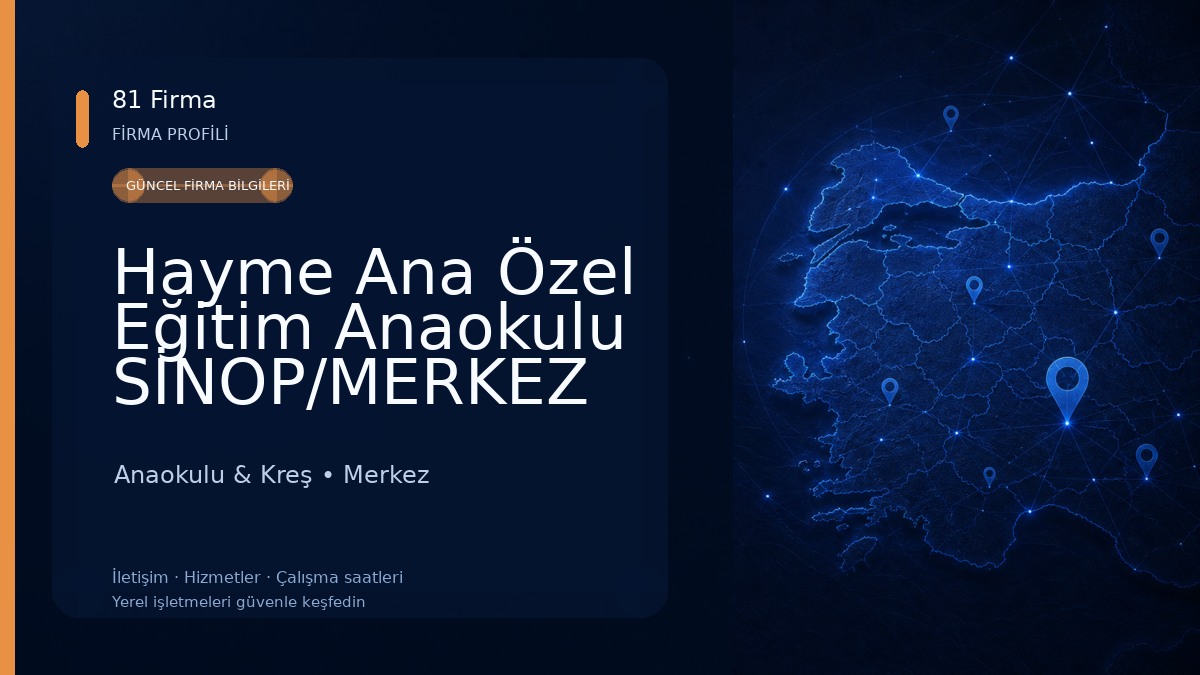 Hayme Ana Özel Eğitim Anaokulu SİNOP/MERKEZ Anaokulu & Kreş