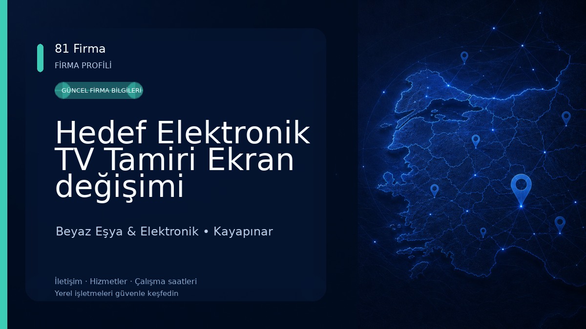 Hedef Elektronik TV Tamiri Ekran değişimi Beyaz Eşya & Elektronik