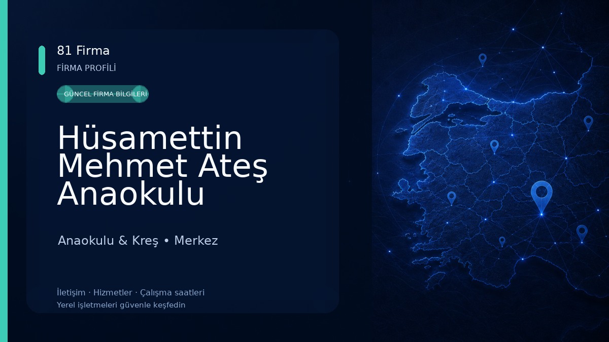 Hüsamettin Mehmet Ateş Anaokulu Anaokulu & Kreş