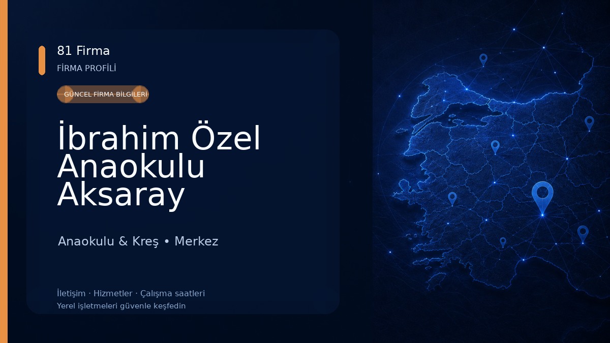 İbrahim Özel Anaokulu Aksaray Anaokulu & Kreş