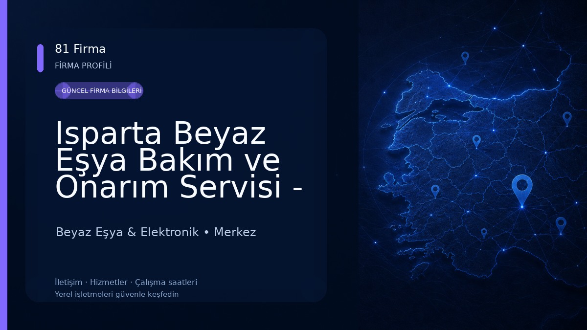Isparta Beyaz Eşya Bakım ve Onarım Servisi - Murat Soğutma Beyaz Eşya & Elektronik