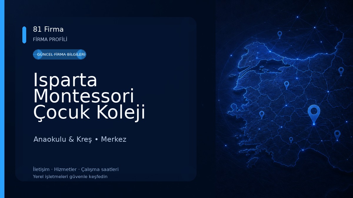 Isparta Montessori Çocuk Koleji Anaokulu & Kreş