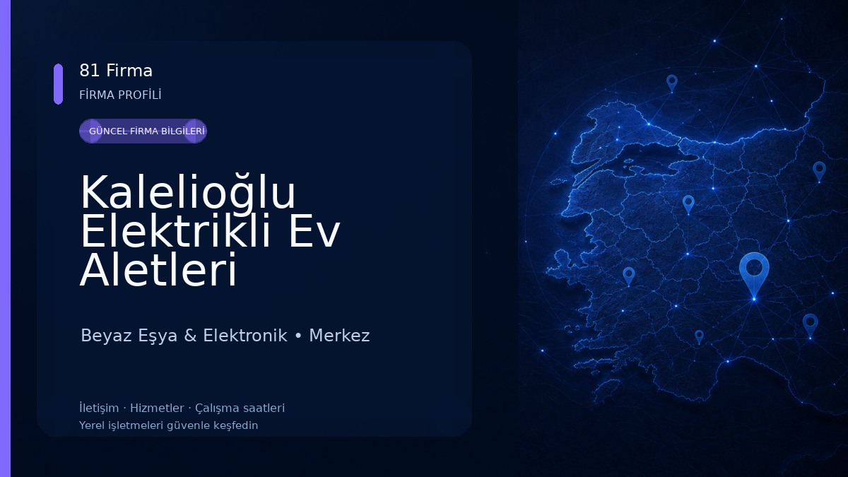 Kalelioğlu Elektrikli Ev Aletleri Beyaz Eşya & Elektronik